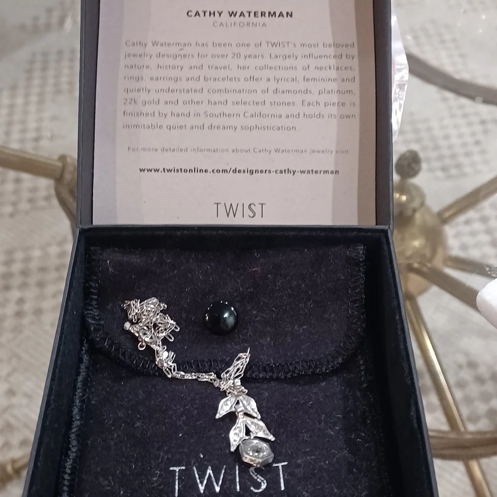 Cathy Waterman Platinum and Diamond Necklace - Picture 4 of 5